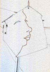 Dylan Thomas in his writing shed. Everybody's Reading Festival 2014. Leicester