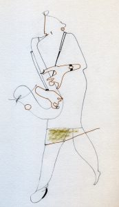 KGB Saxaphonist. Everybody's Reading Festival. Leicester