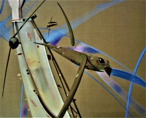 Swifts soaring round the spire of Salisbury Cathedral